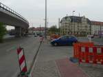Auf den Ausfahrten weist auch (noch?) nichts darauf hin, dass ein Radweg kreuzt.